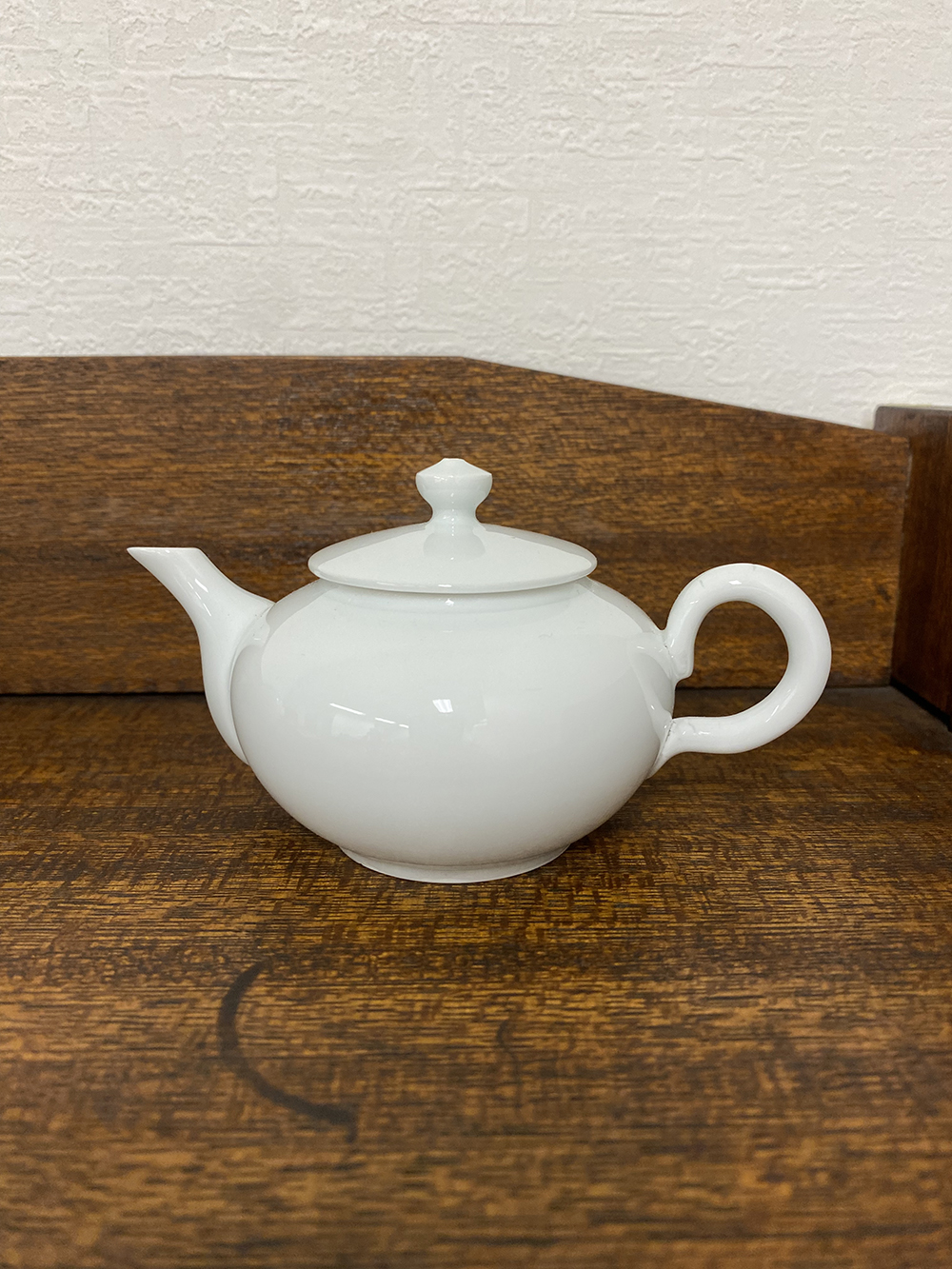 White porcelain teapot
